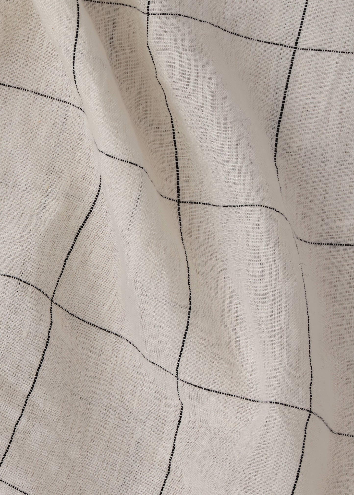 Super King Duvet Set Ivory & Black Check