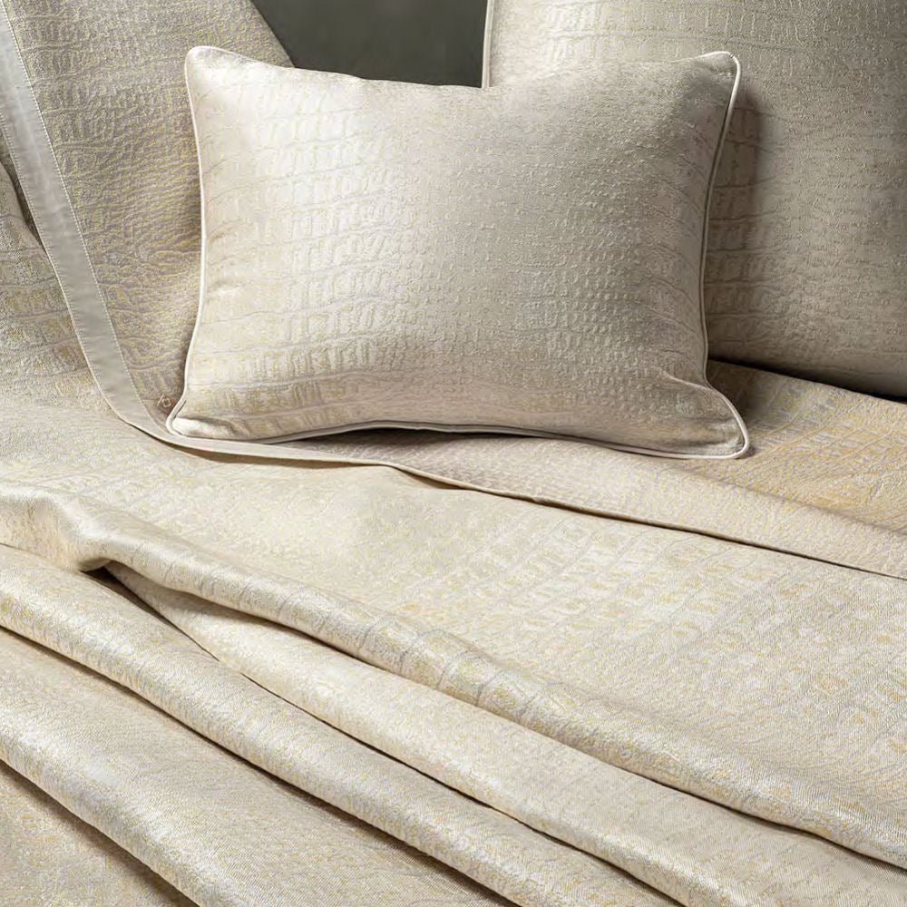 Silk and Egyptian Cotton Snake Skin Luxury Bed and Pillow Covers - LUXE